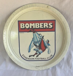 Vintage 1976 Dalson Rare VFL Bombers Essendon Football Club Steel Drinks Tray - Bild 1 von 11