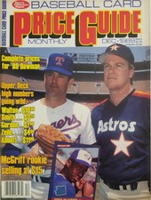 Baseball Card Price Guide December 1989 - Fred McGriff - EX + Mint Uncut Cards