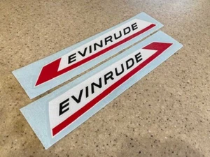 Evinrude Vintage Outboard Motor Decals Vinyl 11" FREE SHIP + FREE Fish Decal - Picture 1 of 1