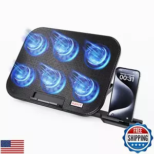 HAVIT Laptop Cooling Pad with 6 Quiet Fans and Adjustable Heights for 12-14.1 - Picture 1 of 5