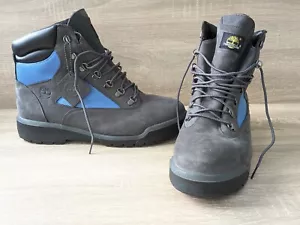 Timberland 6" Field Boots Herren Größe 11 Wasserdicht Nubuk Grau Blau A5PWC A7846 - Bild 1 von 24