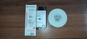 Pitney Bowes 766-8 Rosso Fluorescente DM800 DM900 DM1000 con RULLO - Zdjęcie 1 z 1