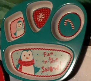 One 9"Christmas Holidays Santa CLAUS Snack or dinner Child Plate - Picture 1 of 1
