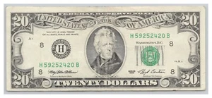 Old Twenty Dollar Bill Series 1993 Serial No. H59252420B - Picture 1 of 5