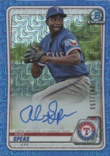 2020 Bowman Chrome Prospect HTA Choice Refractor #CPA-AS Alex Speas AUTO 087/150