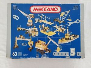 Vintage Meccano Set No.5 with 5 Instruction Manuals Incl. Working Motor (1991)  