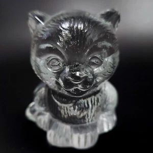 Estatuilla de gato de vidrio pisapapeles gatito con textura transparente de 3,25 pulgadas - Imagen 1 de 8