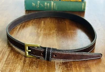 "Cinturón de cuero marrón vintage Ann Taylor 3/4"" para mujer mediano 28""-32""" Foto 1 de 4
