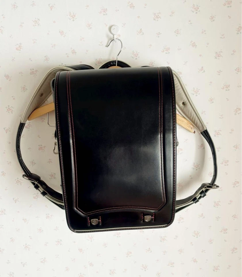 Japanese Randoseru Red-stitched school backpack Used - Image 1 of 4