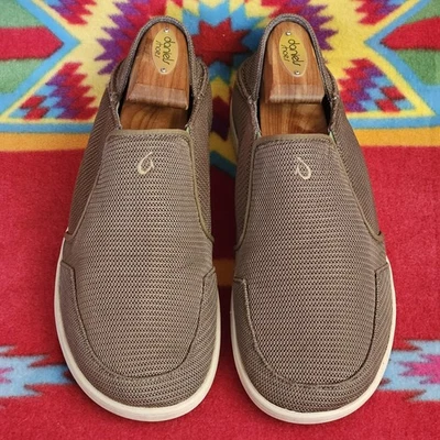 Zapatos sin cordones convertibles Olukai Nohea Mesh para hombre 9,5 gris verde tostado Foto 1 de 4