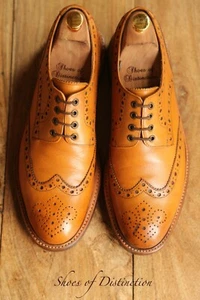Oliver Sweeney Saunders Tan Brown Leather Derby Brogue Shoes UK 9 US 10 EU 43 - Picture 1 of 9