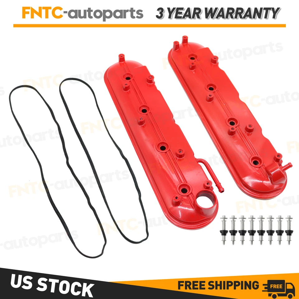 RH & LH Valve Cover Set w/ Gasket & Bolts for 99-08 Chevy Silverado GMC Cadillac - Image 1 of 4