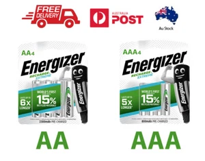 AA or AAA Energizer Recharge Extreme Battery - 4 Pack - Picture 1 of 1