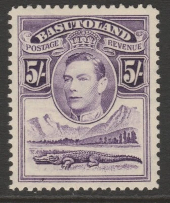 Basutoland MINT GVI 1938 5 violet sg27 - Image 1 of 2
