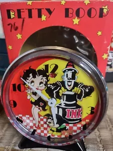Vintage Betty Boop Wecker Hund bewegt fehlerhafte Zeit - Bild 1 von 4