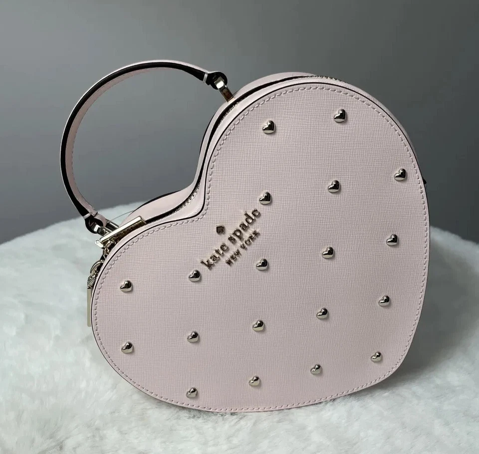 Kate Spade Heart Pink Crossbody Love Shack 3d Leather Valentines Day Bag