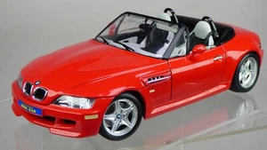 BMW Z3 1:18 M 3.2 ROADSTER RED 1996 INDIVIDUAL WHITE INTERIOR TOY CAR BURAGO - Picture 1 of 24