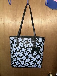 Kate Spade Graphic Blooms Medium Tote (960) #K5798 with matching dangle charm