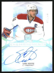 2020-21 The Cup Enshrinements Saku Koivu Autograph Auto /99