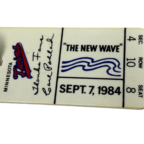 Thanks Fans Carl Pohlad Keychain Minnesota Twins New Wave Sept 7 1984 Baseball Cover