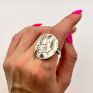 Hermoso anillo de plata de ley 925 joyería vintage para mujer 8,6 g - Imagen 1 de 8
