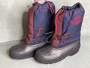Botas de nieve para moto de nieve Arctic Cat para hombre/niños EE. UU. talla 4 azul marino y rojo - Imagen 1 de 14