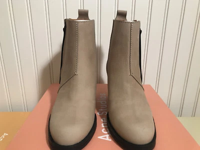 NIB Acne Studios Pistol Boots in Natural Tan Beige Size 37/7 Minimalist Neutral - Image 1 of 4