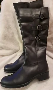 GABOR Women's Black Adieu Leather Knee High BootsSize uk 5.5/38.5  M  rrp£99 - Picture 1 of 12