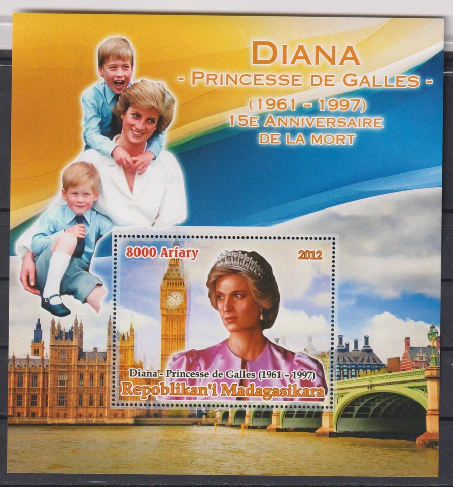 Mint  S/S  Princess Diana 2012  from  Madagascar  avdpz Foto 1 de 1
