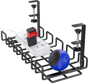 No Drilling under Desk Cable Management, Large Space Metal Desk Cable Management - Photo 1/11