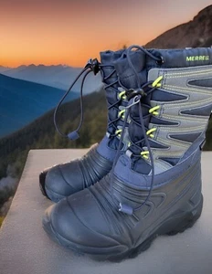 🔥 Merrell • Snow Quest Lite 3.0 Waterproof Boot Navy/Black • Kids Size 4M 4 M - Picture 1 of 15