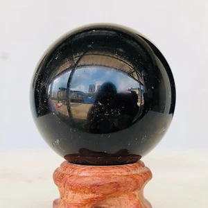 112g Natural Black Smokey Quartz Crystal Sphere Mineral Specimen Healing Y879 - Picture 1 of 17