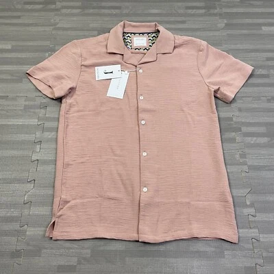 Camisa Cactus Man Ricky Singh Texturizada Jacquard Botón Para Hombres Pequeña Rosa SS $44 Foto 1 de 4