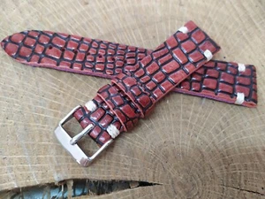 Correa reloj Artesana  Piel Estampado. Ancho 20/18mm. Largo 125/75mm. - Imagen 1 de 3