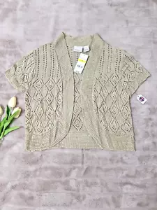 Kim Rogers - Pointelle Shrug - Knitted - Women’s Size Medium - See Description** - Picture 1 of 6