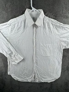 Valentino Chemises Italy Long Sleeve Button Up Shirt Blue White Striped XL *** - Picture 1 of 22