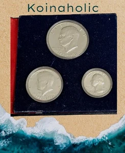 1976 Bicentennial Silver Proof 3 Piece Silver Set In Original Mint Packaging - Picture 1 of 8