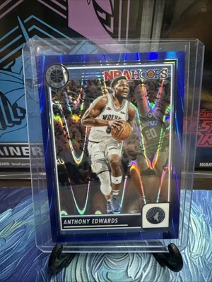 Anthony Edwards T'Wolves 2023-24 Panini Premium Stock Blue Seismic Prizm SN99 - Bild 1 von 2