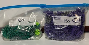 220 Piezas Conector K'nex 65 Estándar Verde 155 Púrpura Gris 4 Posiciones Knex 3D - Imagen 1 de 5