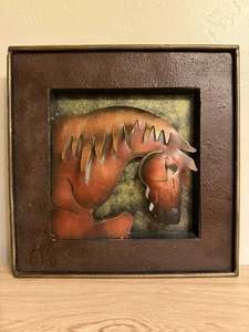 Andres Martin Del Campo signiert 3D handbemalt handgefertigt Metall Pferd Skulptur - Bild 1 von 2