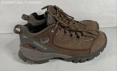 Васковый коричневый кожаный низкий верхний шнурует вверх туризм кроссовок женские туфли размер 8,5 М - Изображение 1 из 4