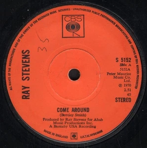 Ray Stevens Come Around 7" vinyl UK Cbs 1970 solid centre label - writing on a - Picture 1 of 2