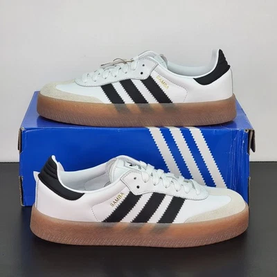 Adidas Sambae Mujer Talla 8.5 Zapatos Atléticos Blanco Negro Tenis de Entrenamiento Foto 1 de 4