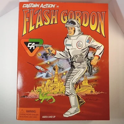 Figura de muñeca Captain Action Flash Gordon 1998 12 pulgadas en caja nueva mantis jugando Foto 1 de 4
