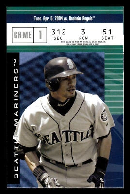 2004 FLEER AUTHENTIX TICKET STUDS #8 ICHIRO SUZUKI - Image 1 of 2