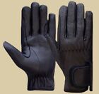 Equestrian Gloves Mens 100%  Real Leather TAN,DARK BROWN & BLACK Premium Quality