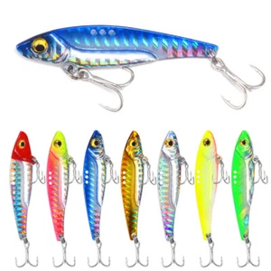 7 PCS/Set Fishing Lure Baits Crankbaits Shiny Bass Swimbait Glitter Tackle - Picture 1 of 10