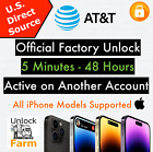 Active On Another Account Factory Unlock Service For All AT&T ATT iPhone Models