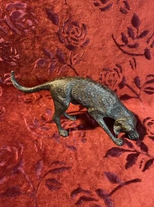 FIGURA DE PERRO PERDIGUERO TOPE PUERTA BRONCE PESADO DE COLECCIÓN 9,5" - Imagen 1 de 11