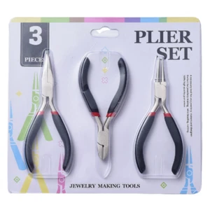 Hand Tools Kit Jewellery Making DIY 3 Piece Set, Side Cutters & 2x Pliers - Picture 1 of 3